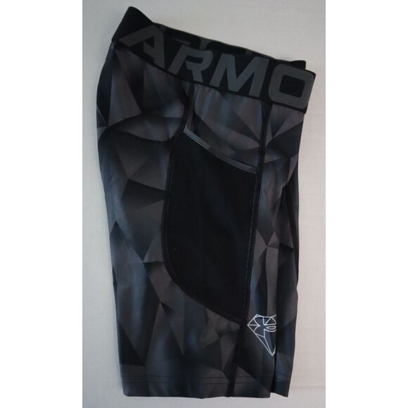 Under Armour 1385878-001 Men's Sz M Black/Silver HeatGear VVS Compression Shorts - Picture 7 of 10